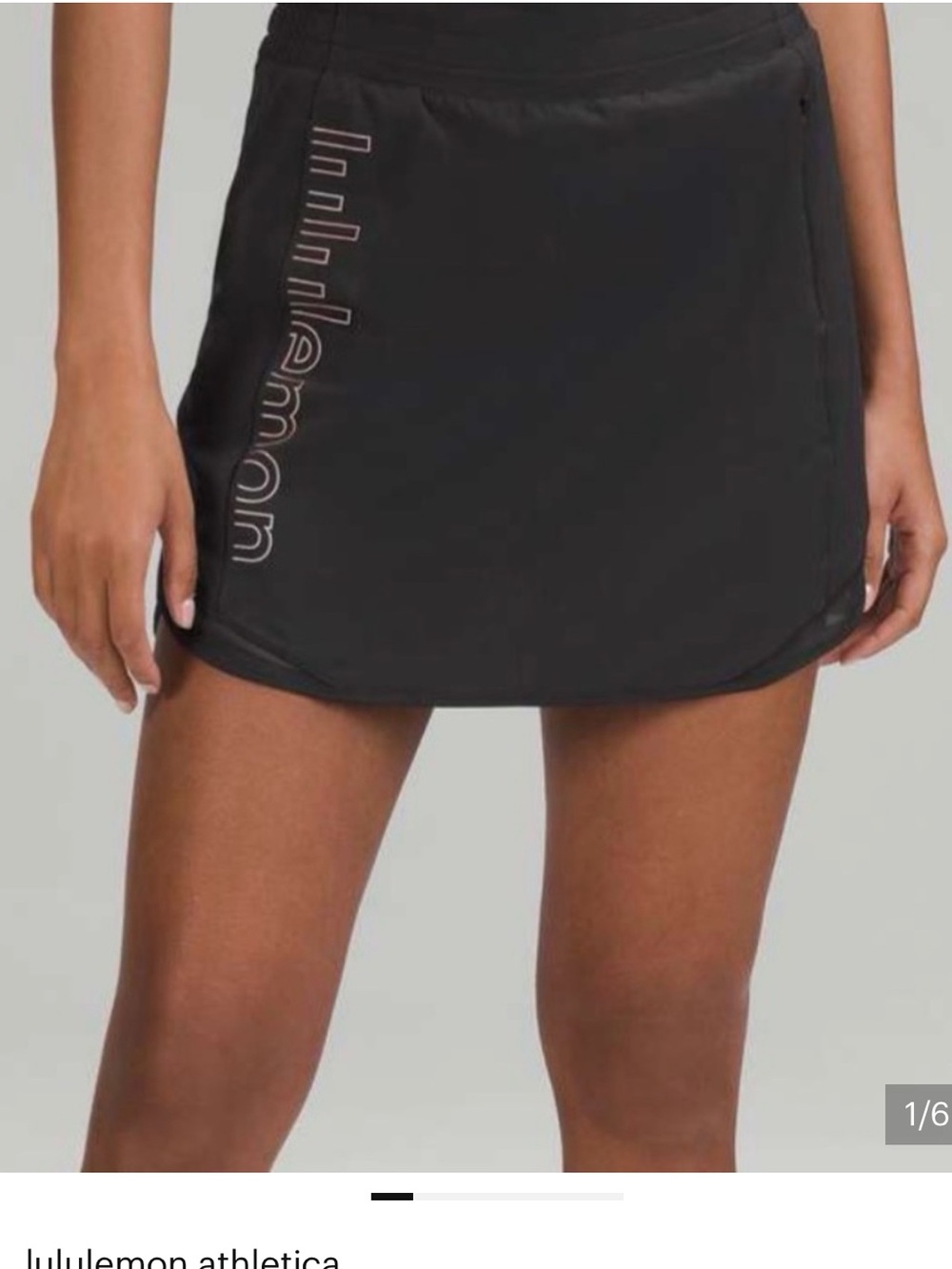 Lululemon Hottie Hot High-rise Skirt Skort Graphic Side Logo Black